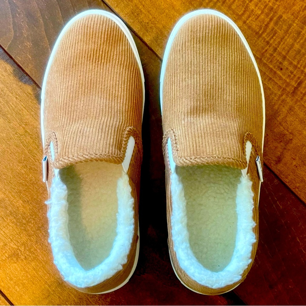 NWOT J. Crew Factory Corduroy Slip-On Sneakers with Sherpa Lining - Picture 8 of 8